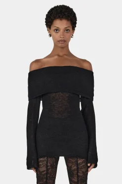 Tozzi Knit Top Black