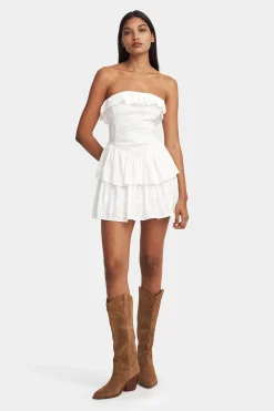 Tula Mini Dress Prairie White