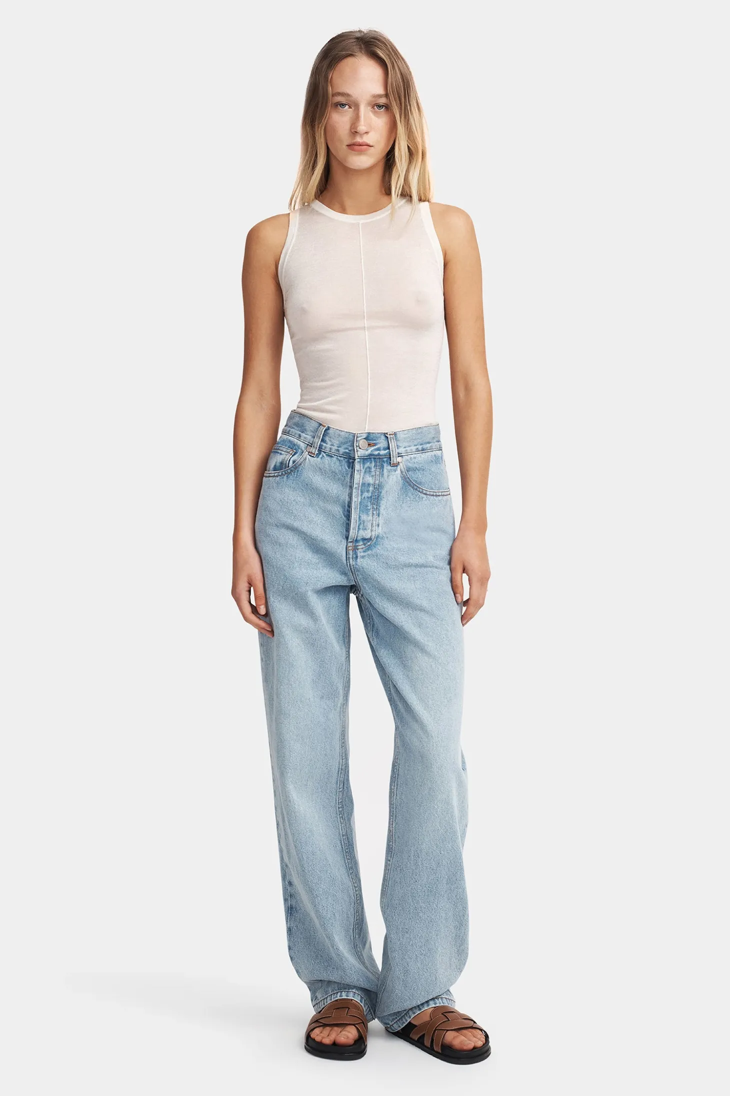 Wesley Knit Tank Ivory