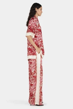 Zinnia Shirt Scarlet Garden