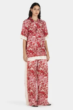 Zinnia Shirt Scarlet Garden